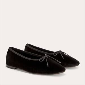 NEW Everlane The Day Flat Black leather Velvet